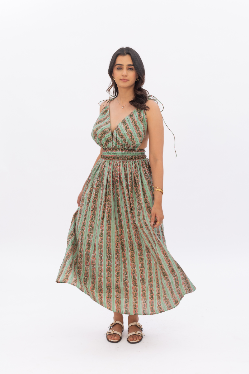 Cinched Tie-Up Midi