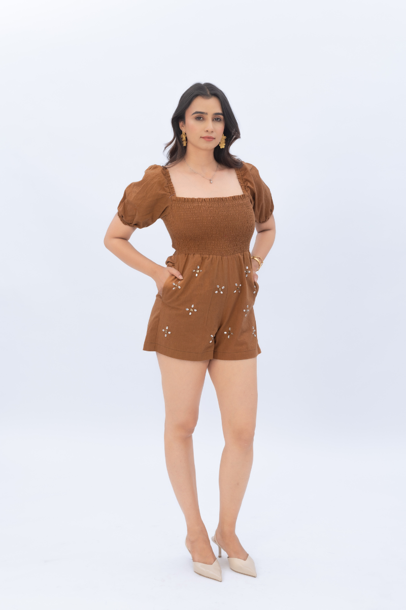 Mirror Bloom Romper - Anasi