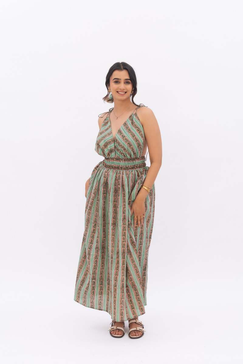 Cinched Tie-Up Midi