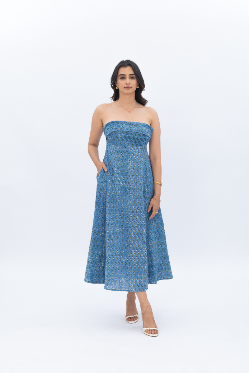 Azure A-Line Tube Dress
