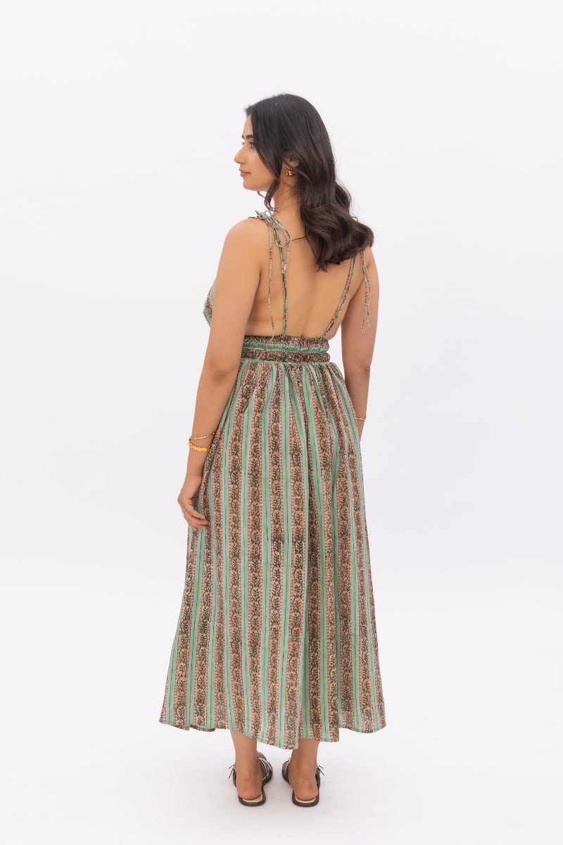 Cinched Tie-Up Midi