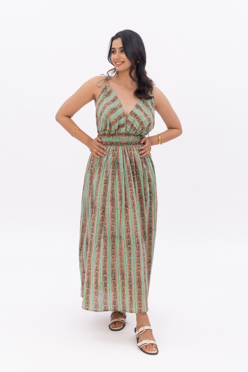 Cinched Tie-Up Midi