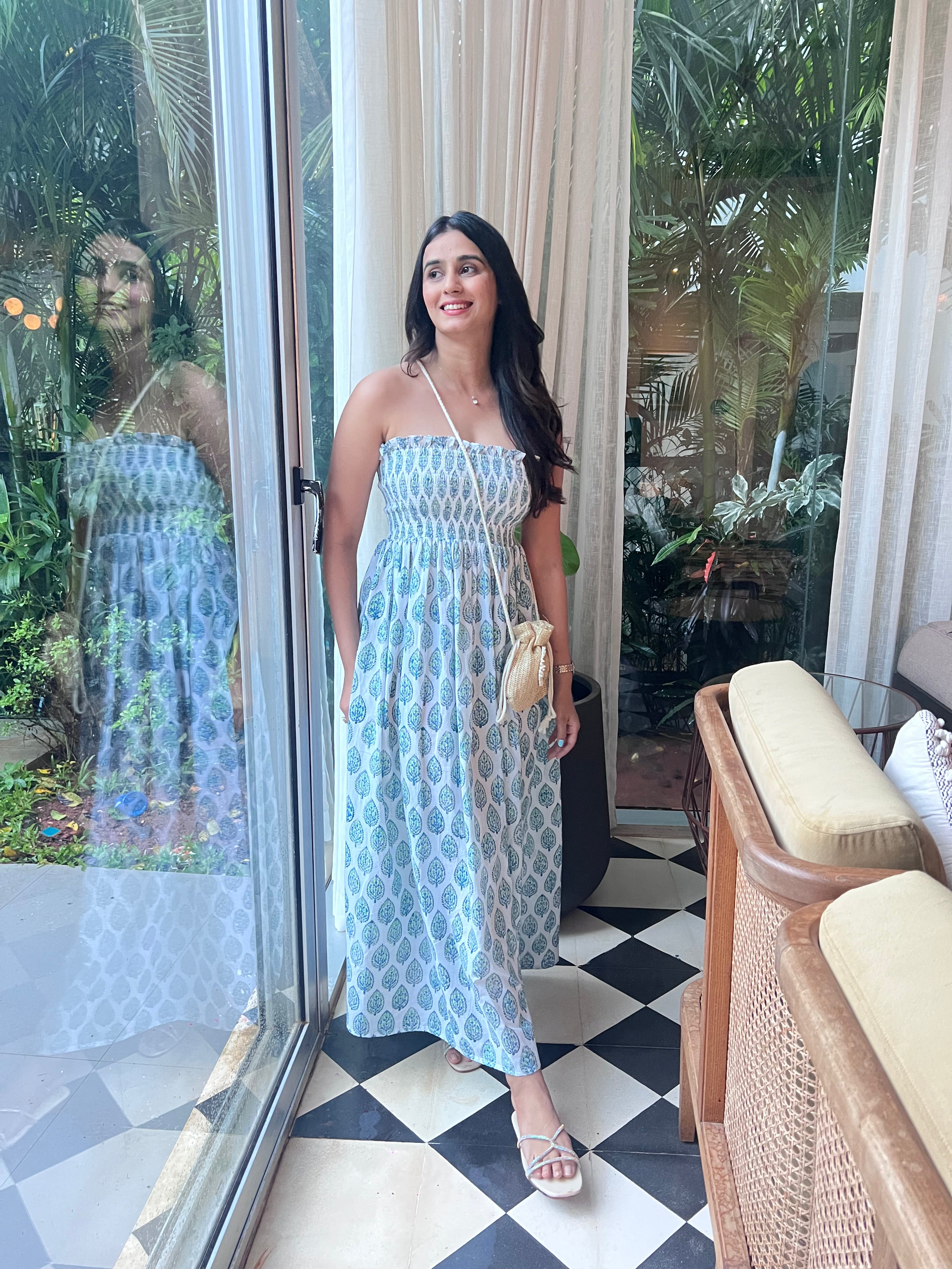 Not So Blue Smocked Dress
