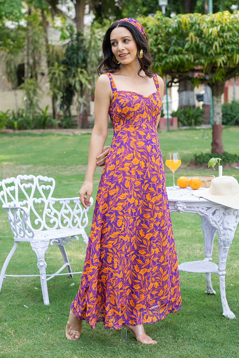 Liana Floral Maxi Dress – Printed Style