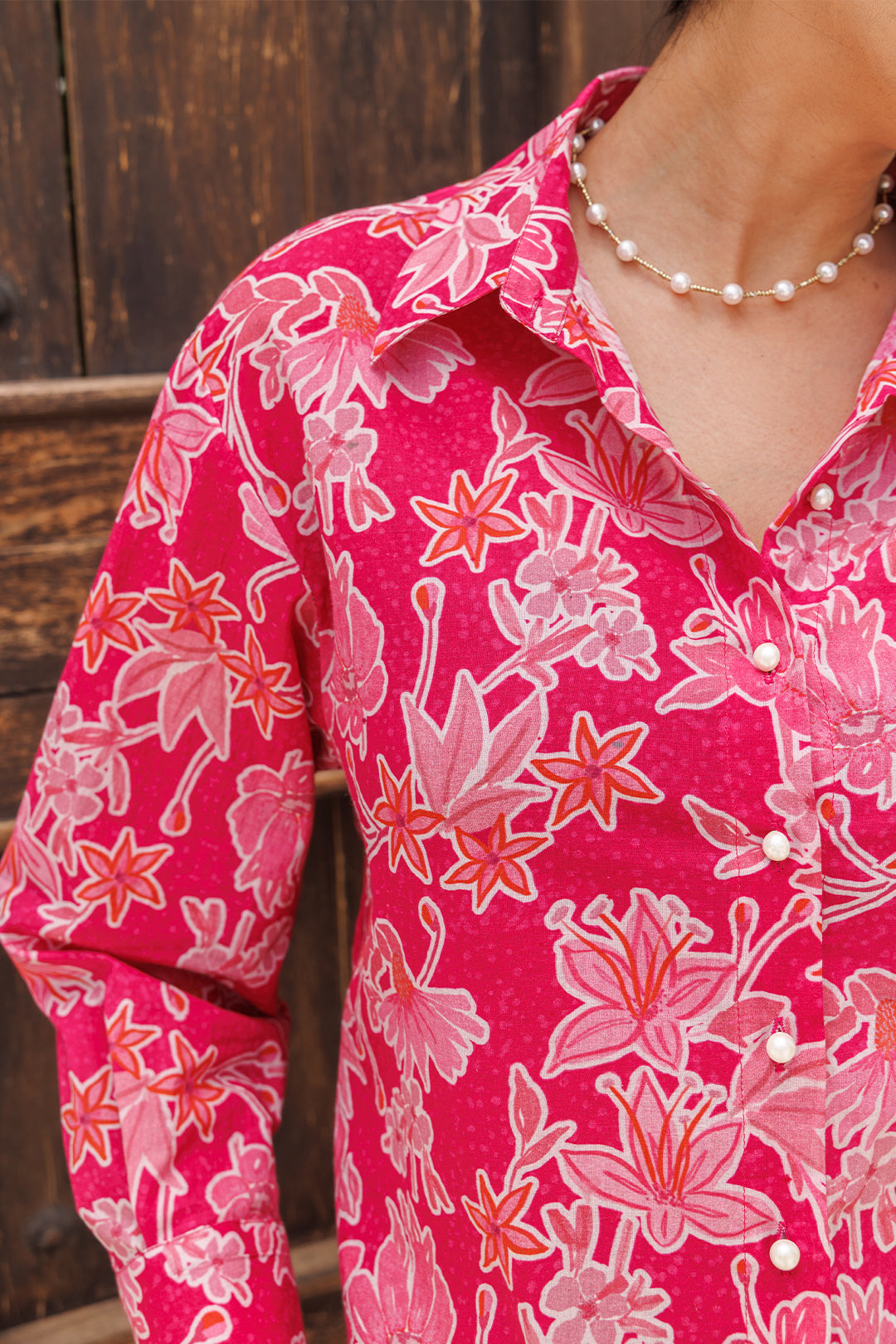 Pink Garden Oversized Shirt - 00003_0N5A5775