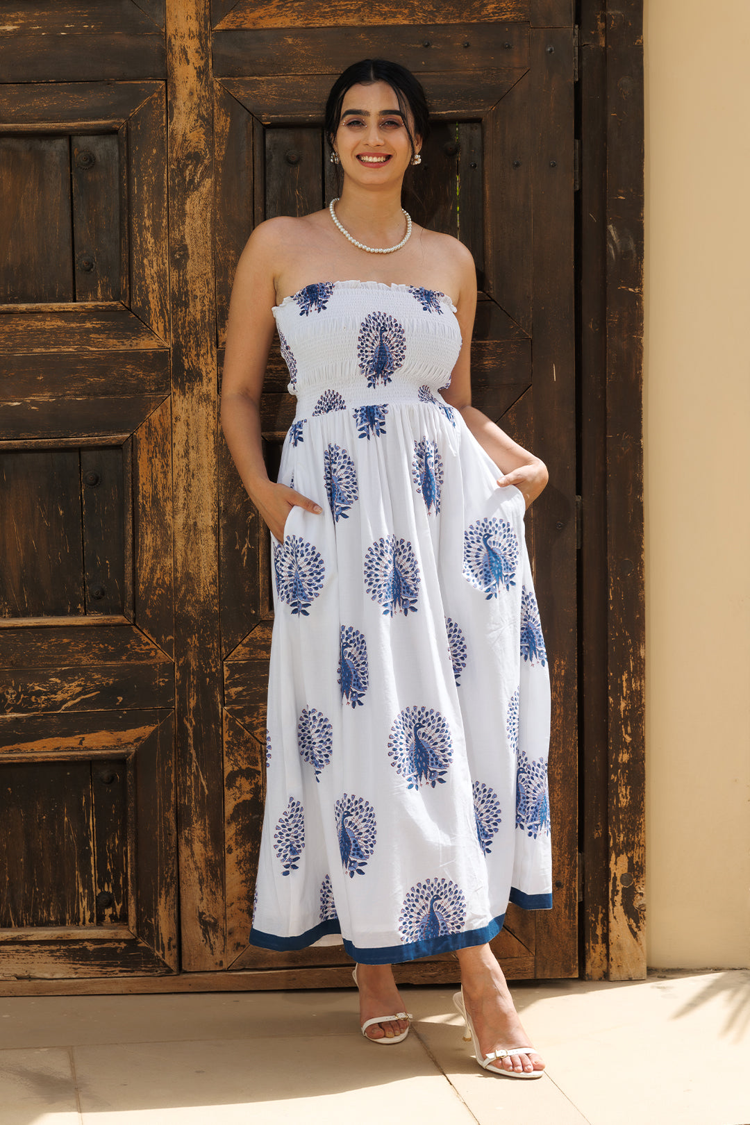 Peacock Maxi Dress - 00004_0N5A4788