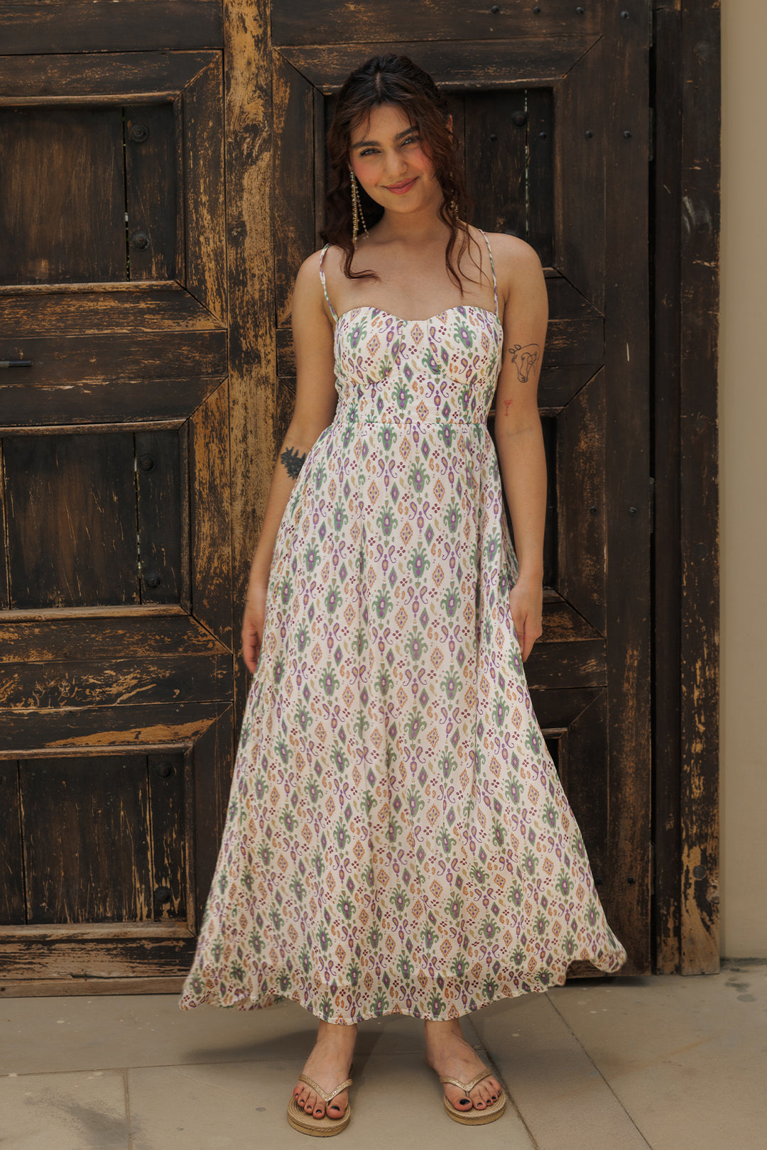 Ikat Corset Maxi Dress - 00010_0N5A5486