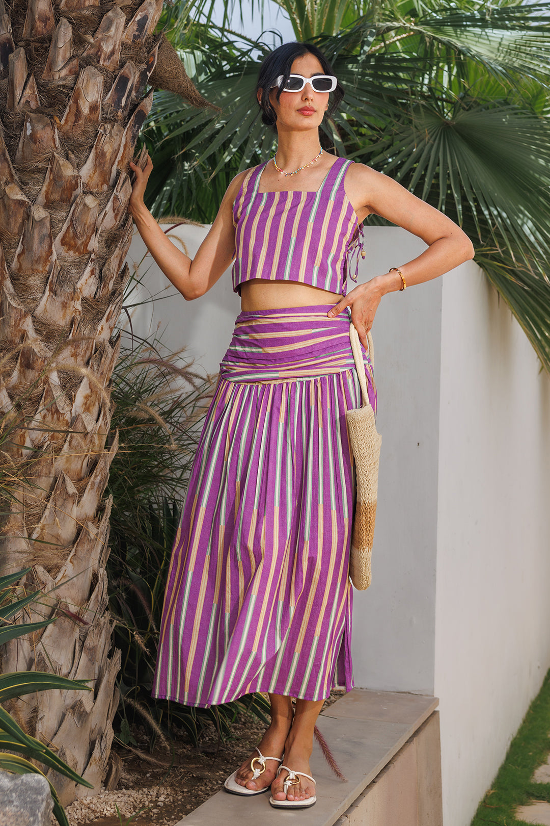 Purple Sunset Pleated Co-ord Set - 00013_0N5A5578
