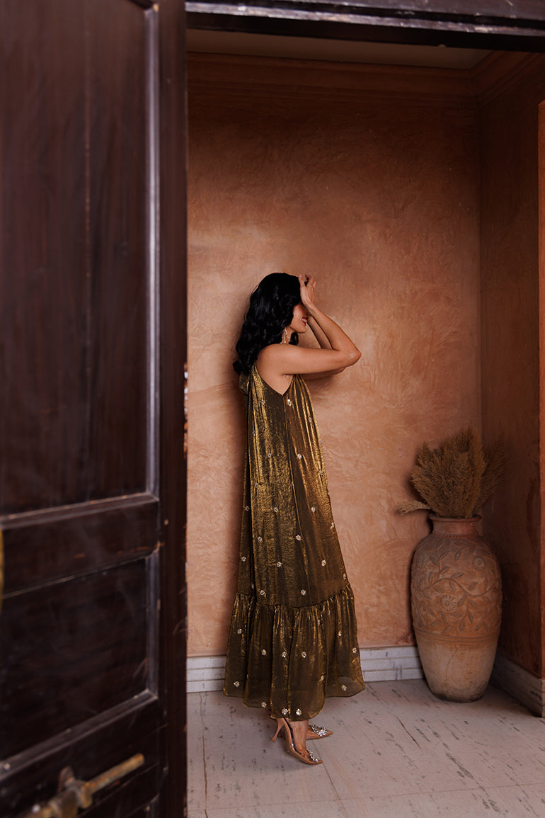 Golden Topaz Dress - party wear dresses
