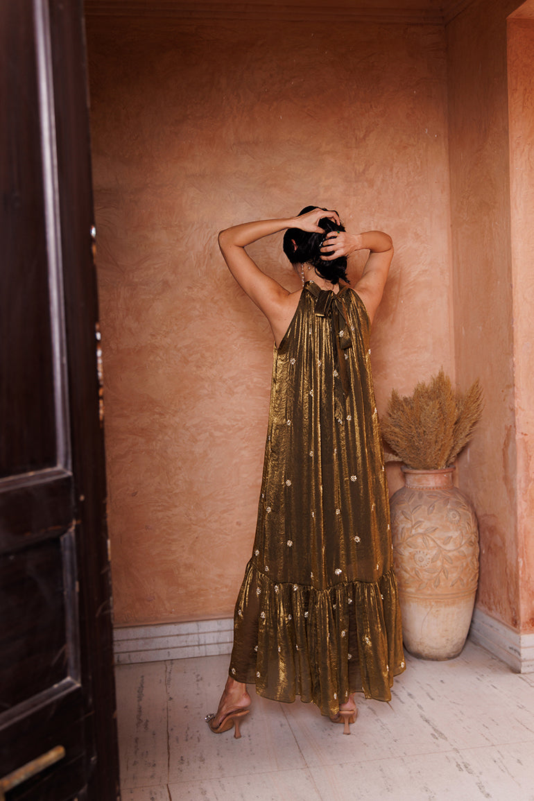 Golden Topaz Dress - party wear dresses