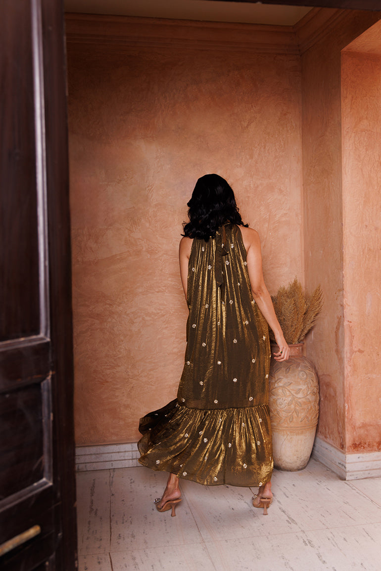 Golden Topaz Dress - party wear dresses