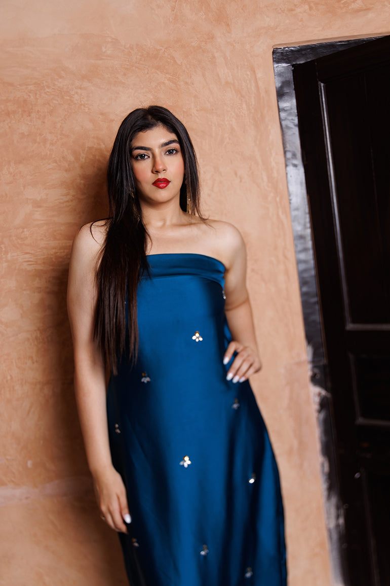 Lapis Lazuli Dress - blue tube dress