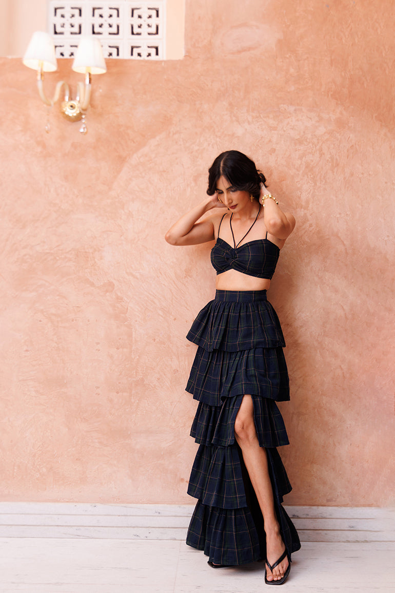 Smoky Quartz Coord Set - top & skirt co-ord set