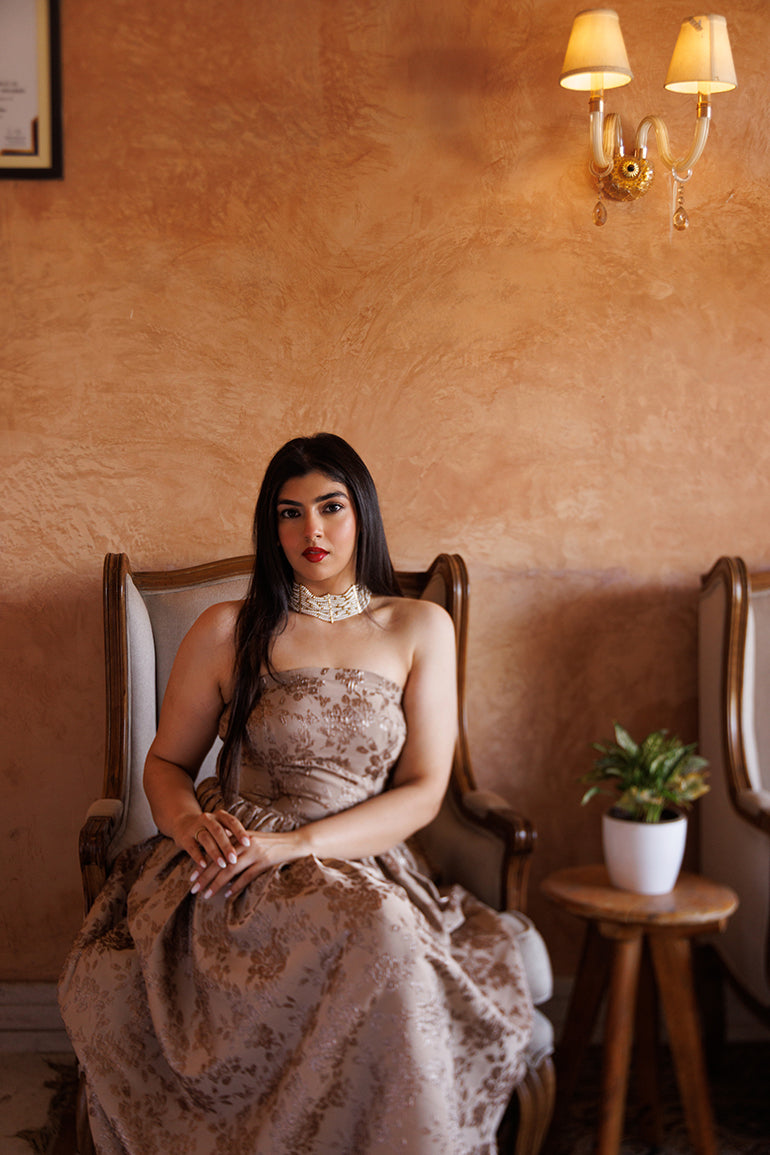 golden crystal dress - corset dresses