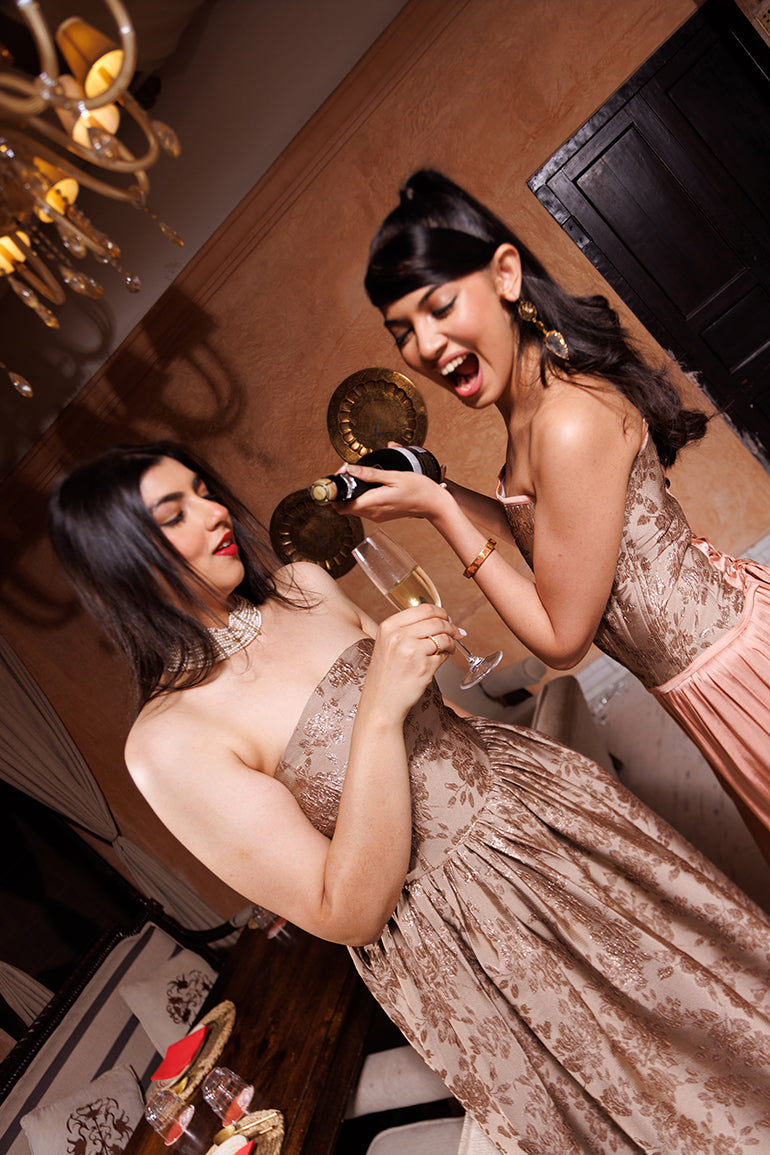 golden crystal dress - corset dresses