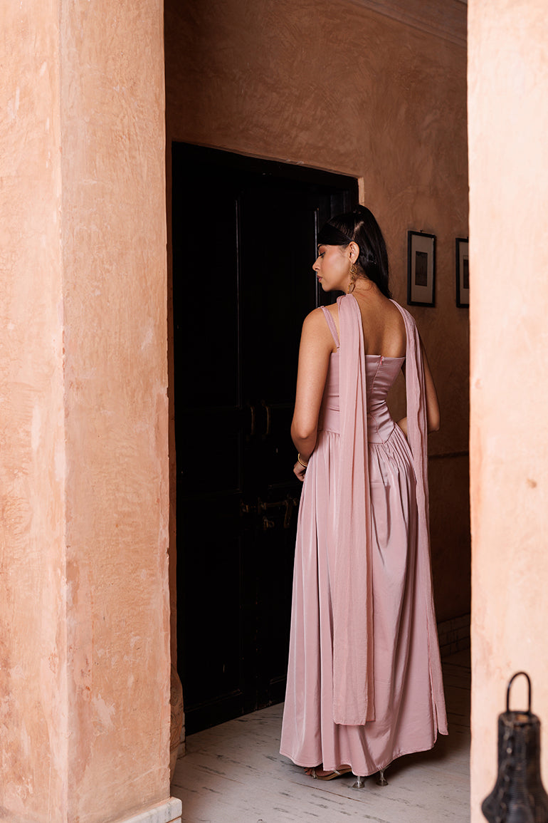 pink diamond dress - corset dress for women