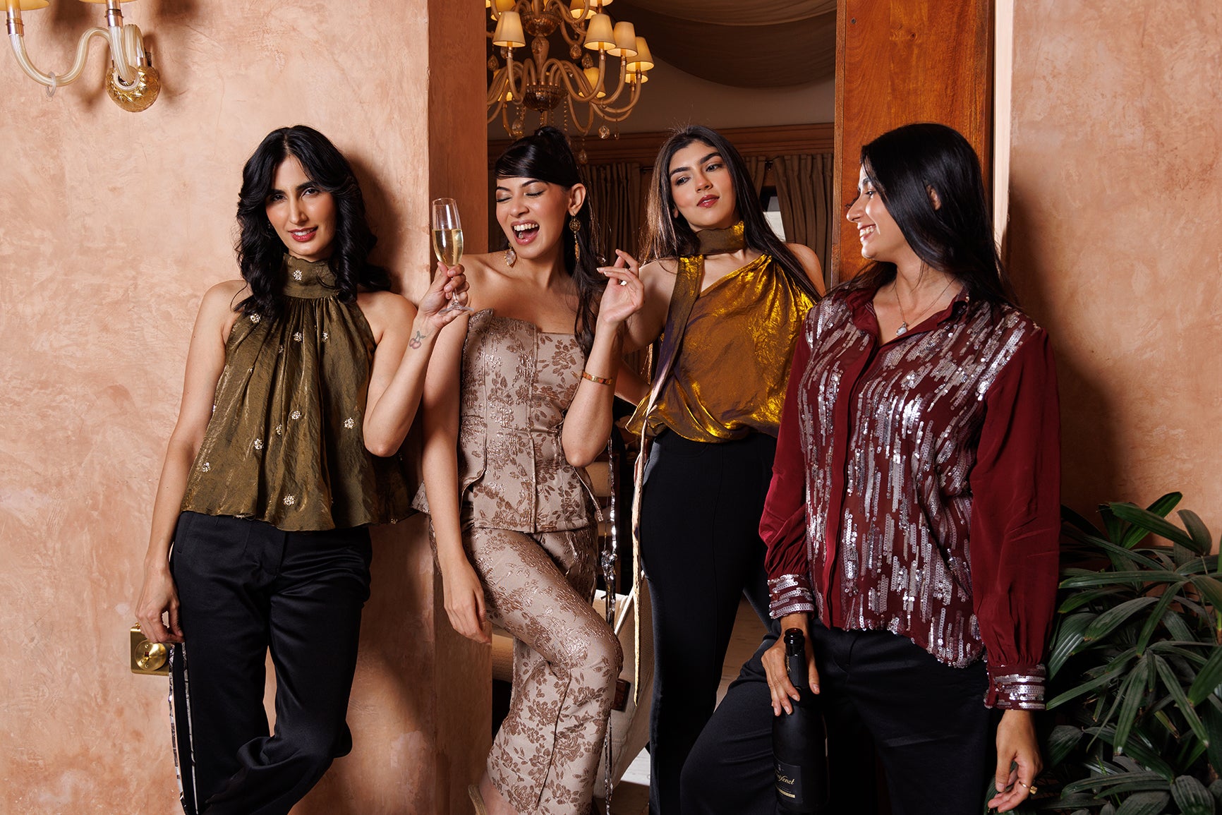 tiger's eye top - one shoulder top