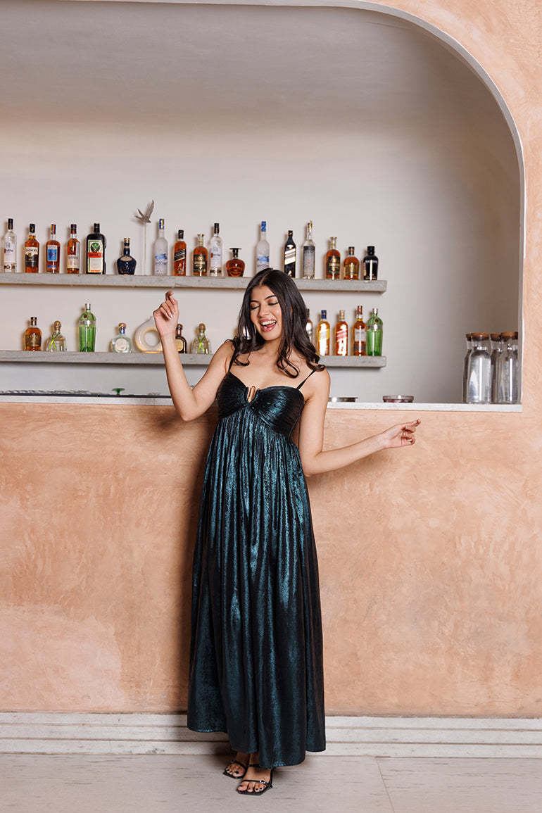 blue celestite dress - shimmer dress