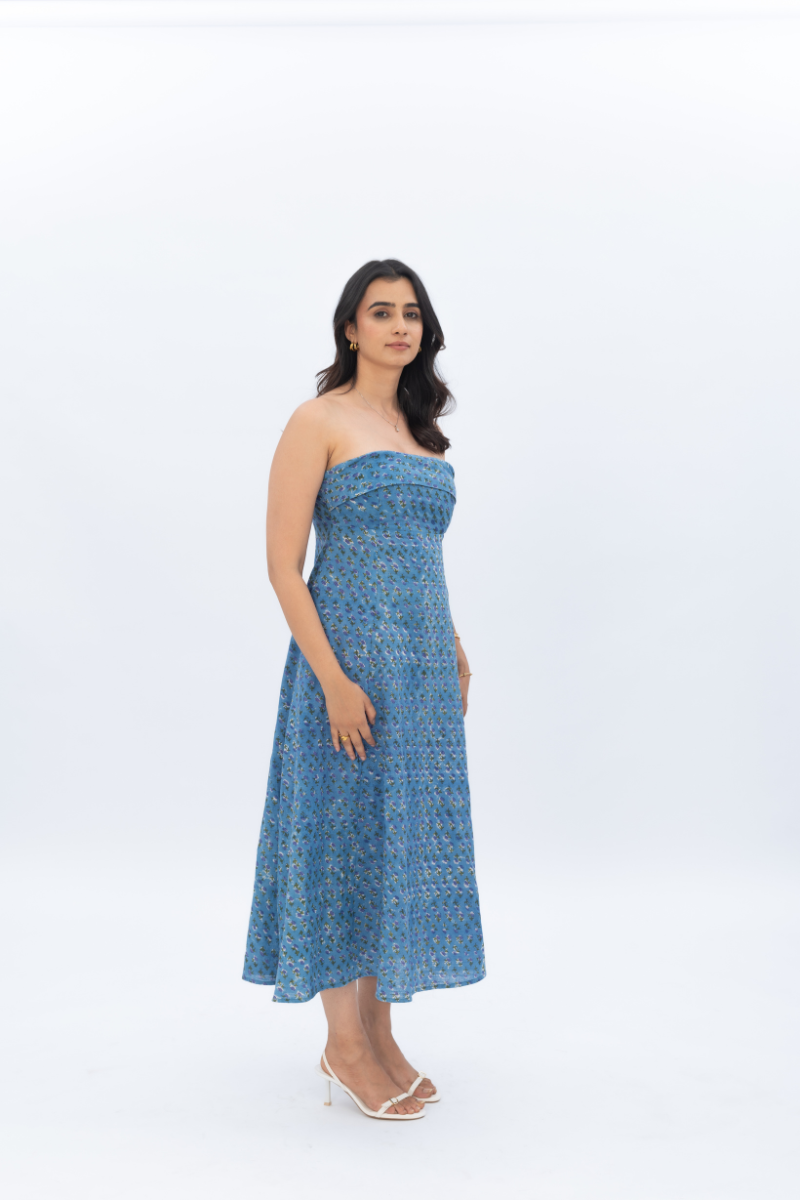 Azure A-Line Tube Dress