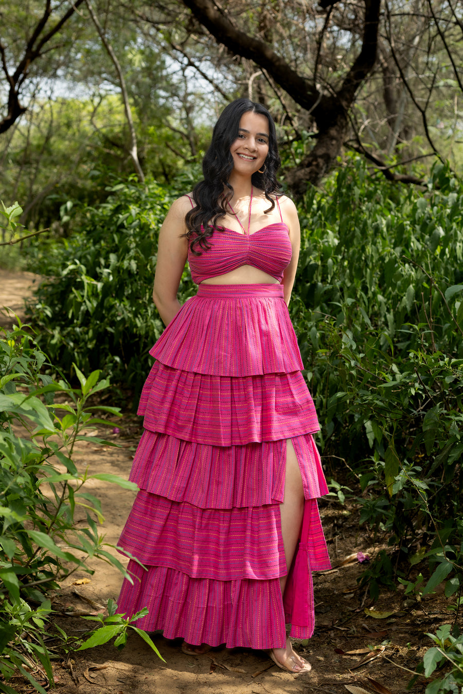 Spring Tango Cotton Linen Skirt