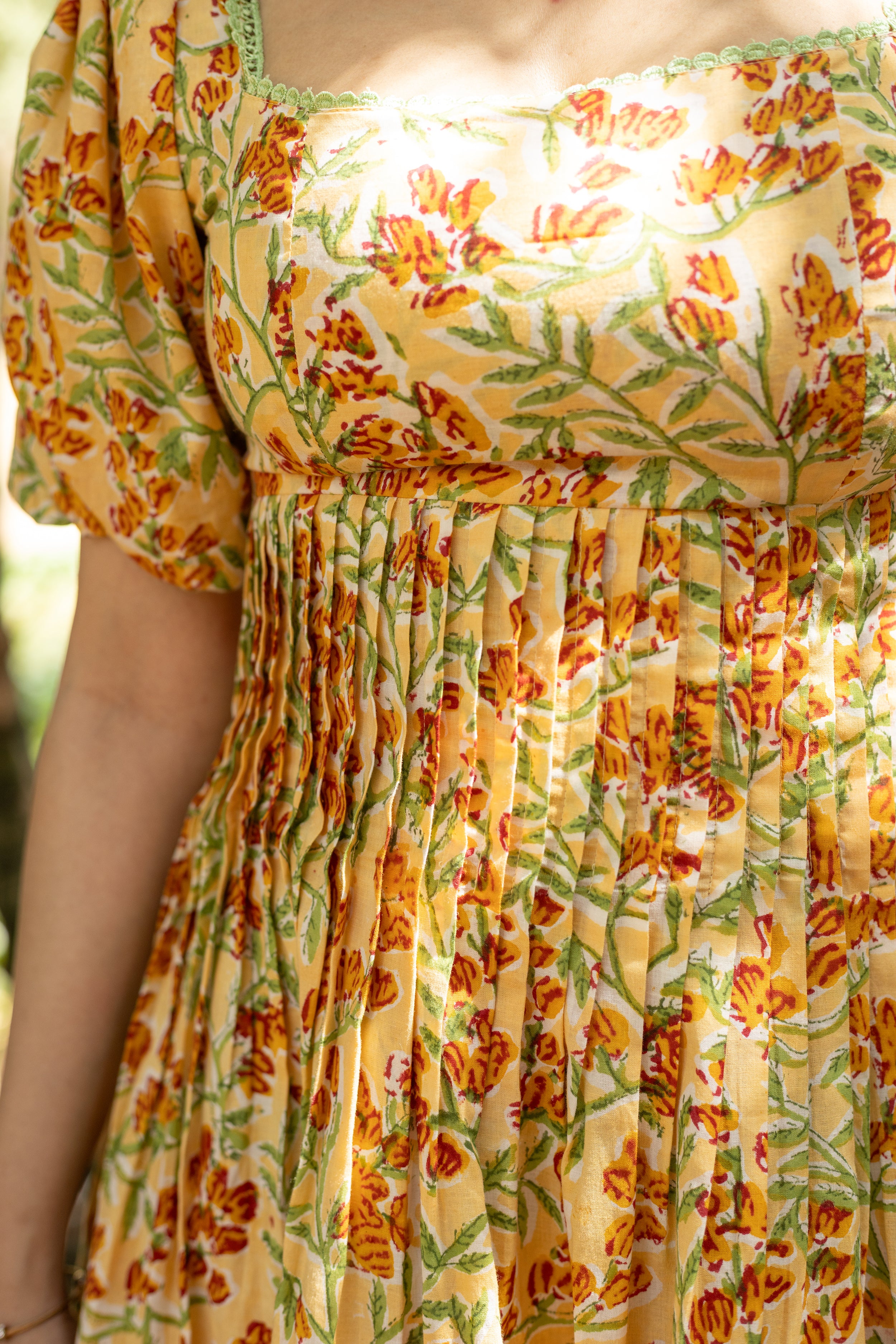 Romantic Breeze Mini Dress with Puff Sleeves