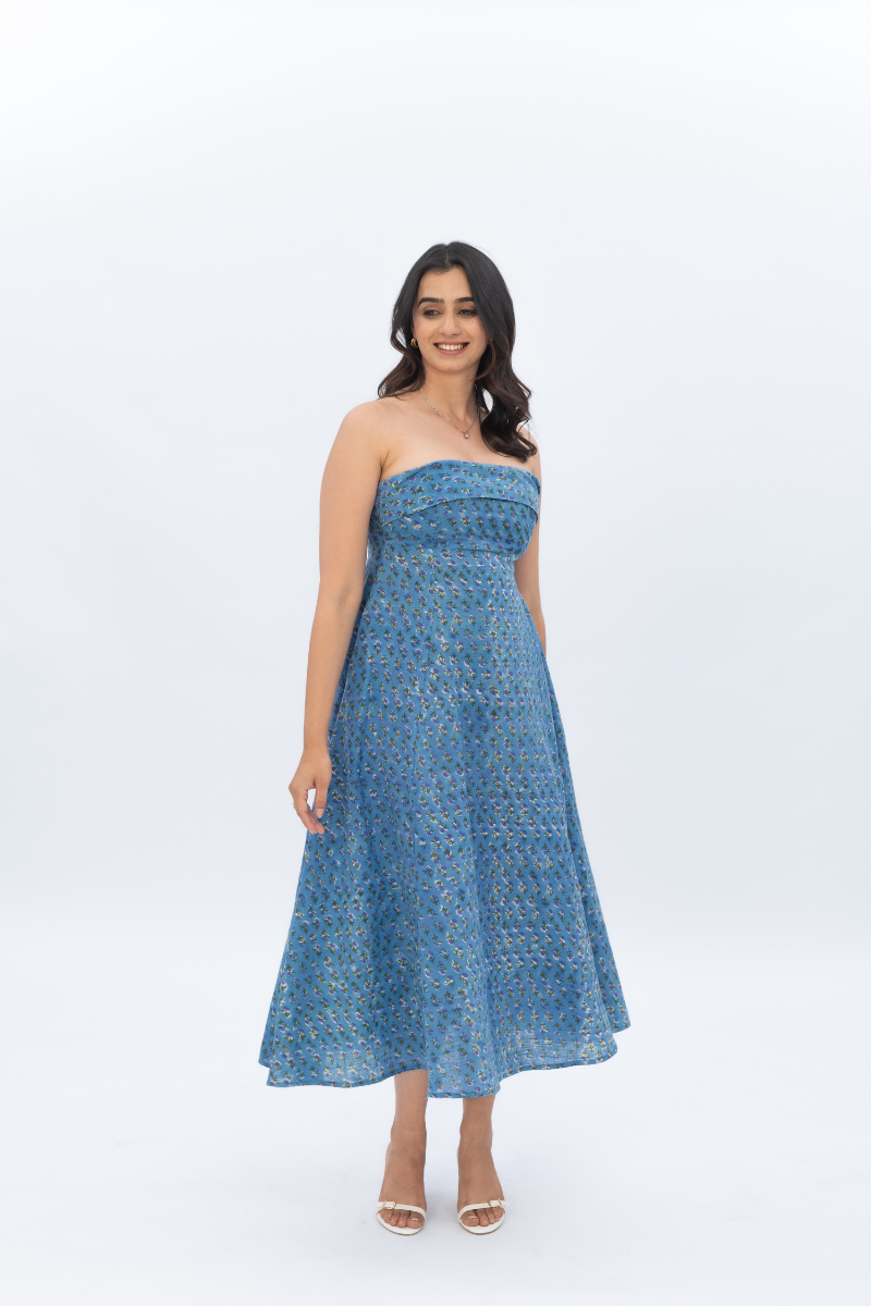 Azure A-Line Tube Dress