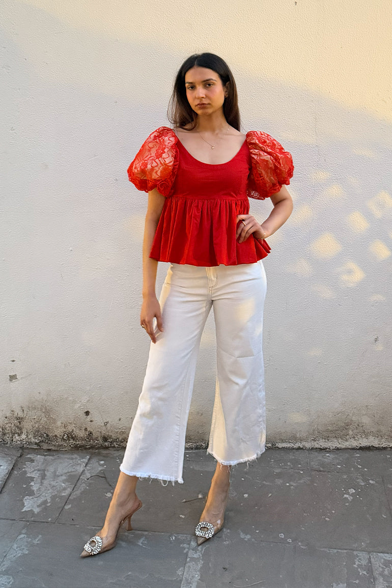 Valentine Peplum Top