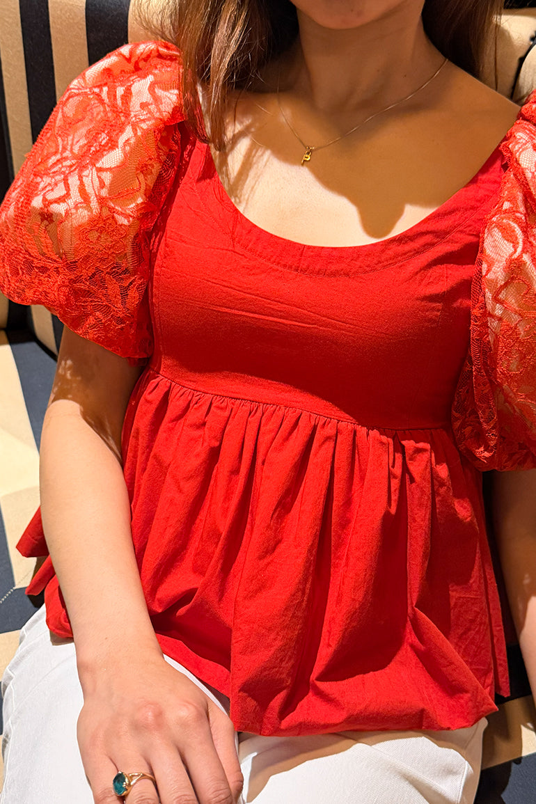 Valentine Peplum Top