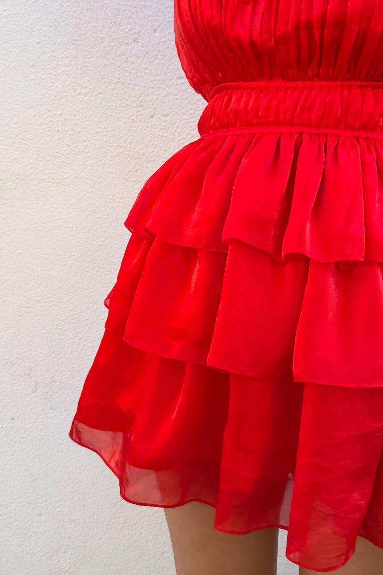 Rosé Puff Mini Dress