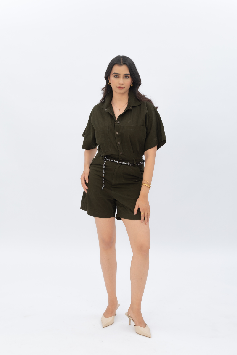 Stoned Belt Romper