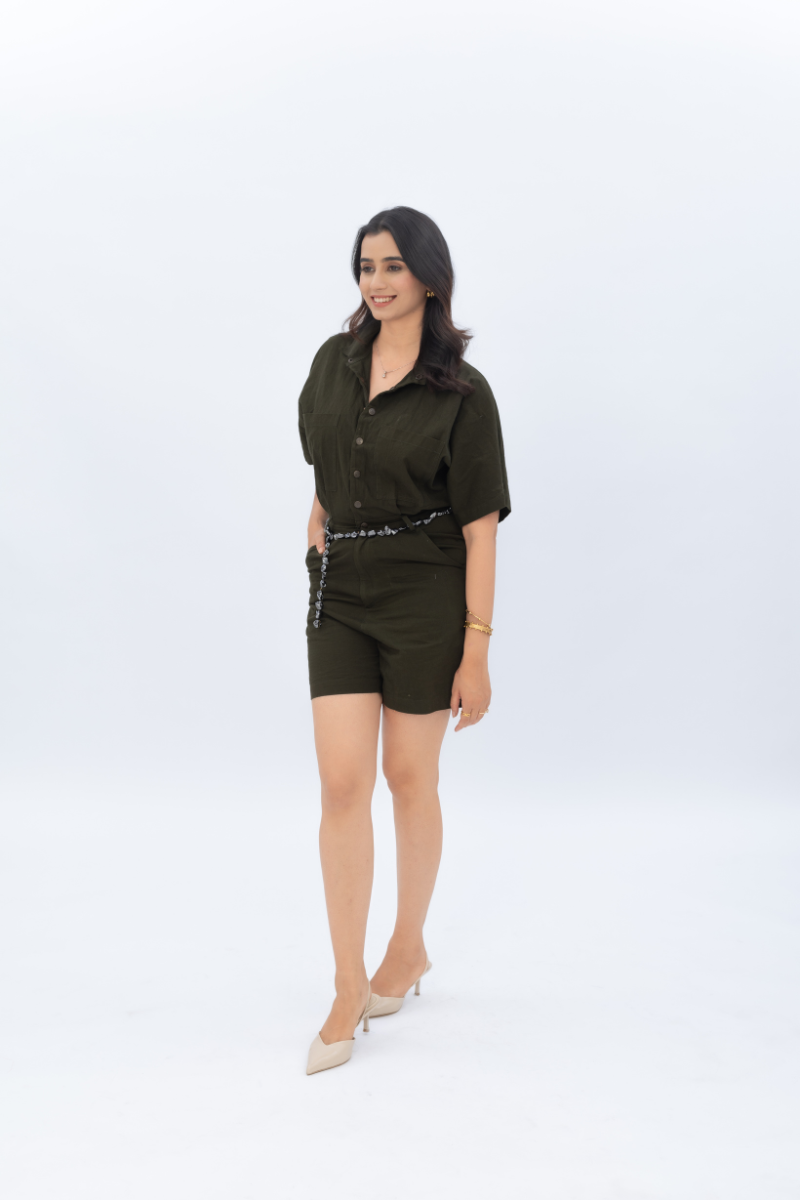 Stoned Belt Romper