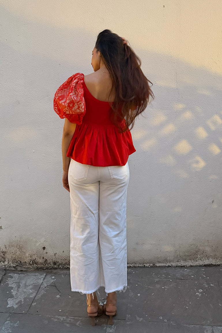 Valentine Peplum Top