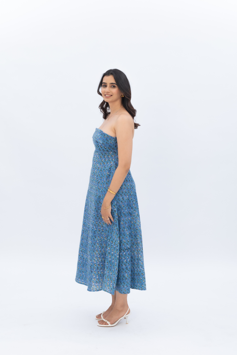 Azure A-Line Tube Dress