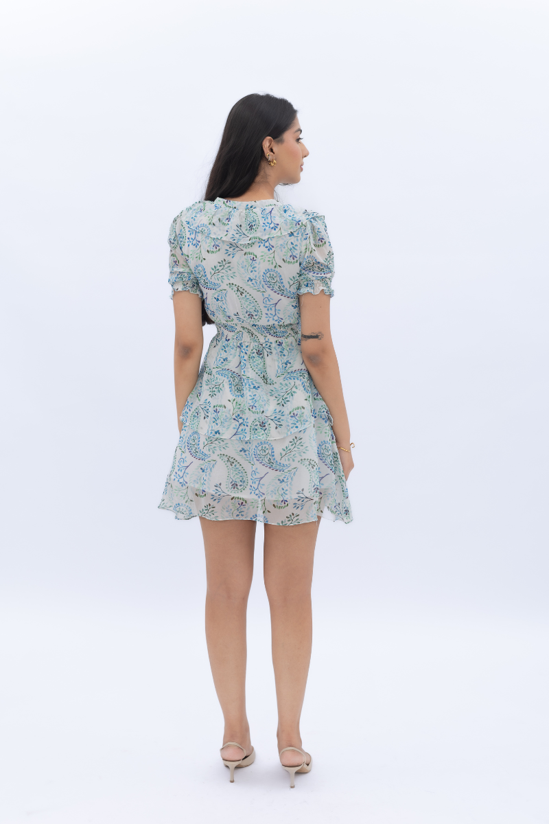 Frill-Sleeve Mini