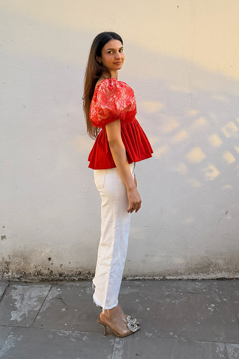 Valentine Peplum Top