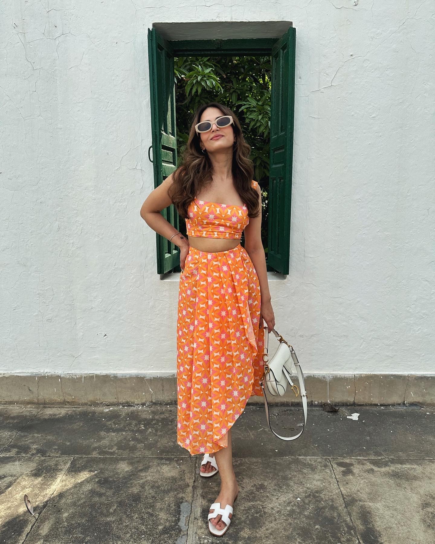 Orange Pop Skirt Set