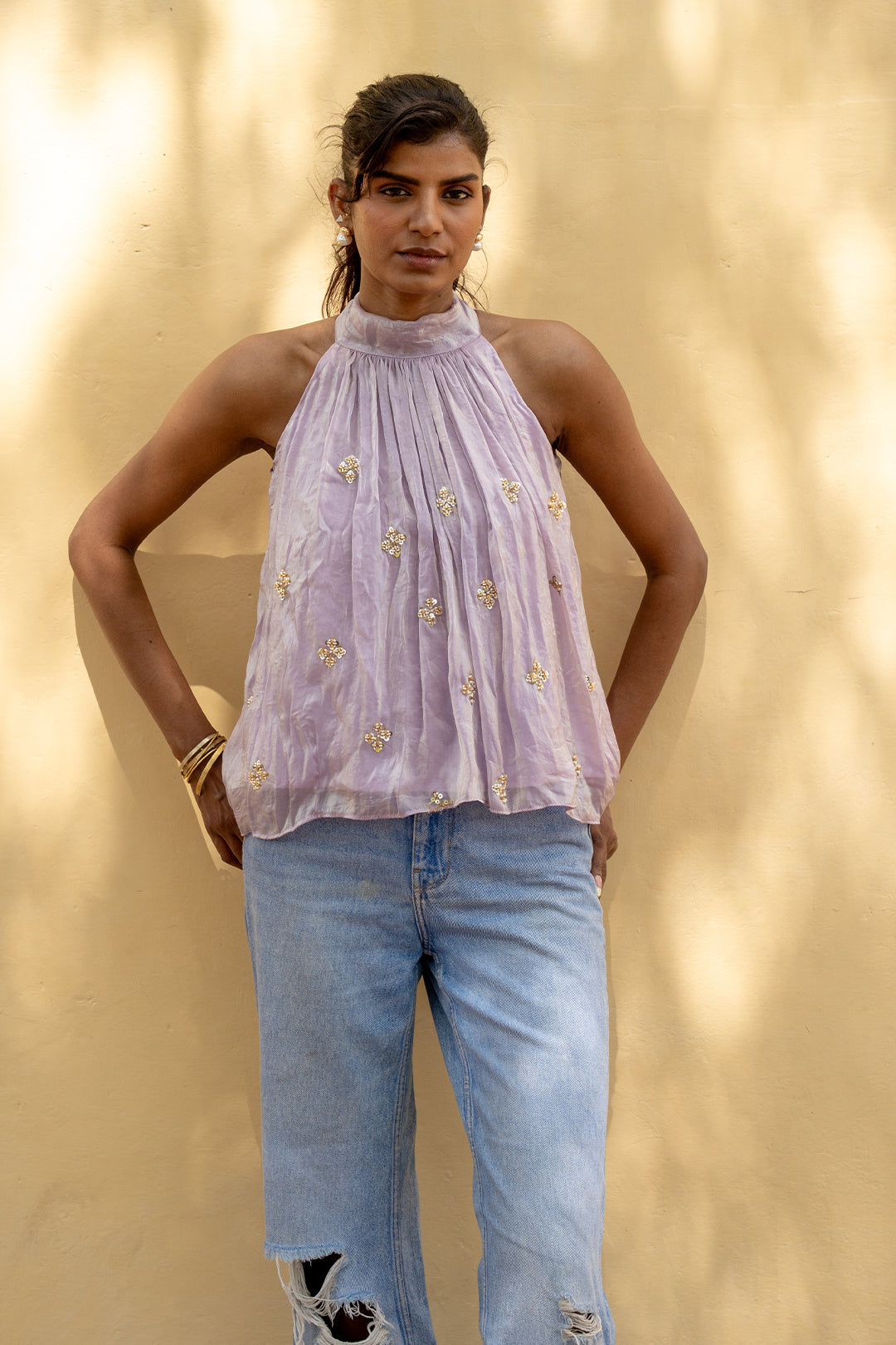 Selenite Halter Top