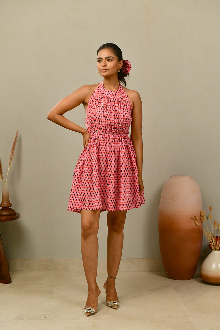 Blush Bloom Mini Dress - Anasi
