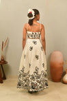 Ivory Noir Embroidered Set - Anasi
