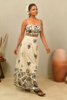 Ivory Noir Embroidered Set - Anasi
