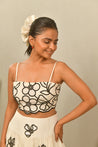 Ivory Noir Embroidered Set - Anasi
