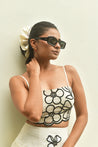 Ivory Noir Embroidered Set - Anasi
