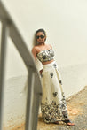 Ivory Noir Embroidered Set - Anasi
