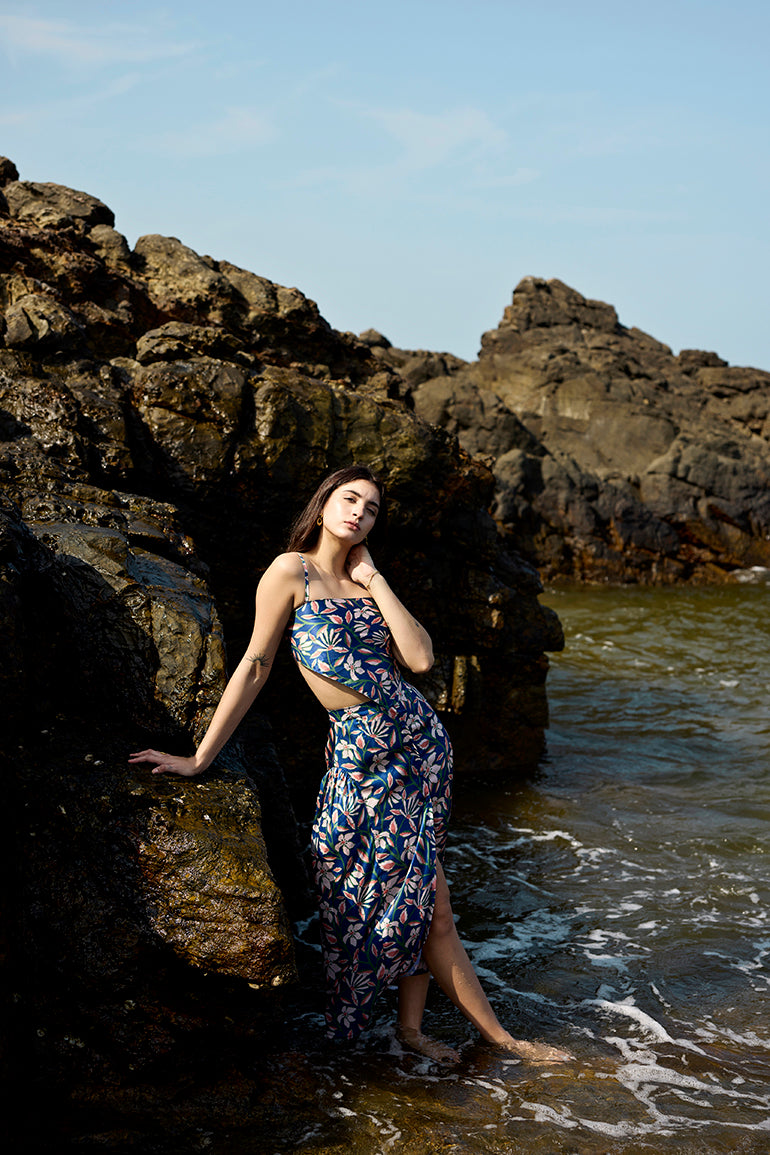 Eldora Relaxed Crop Top and Pleated Skirt Co-ord