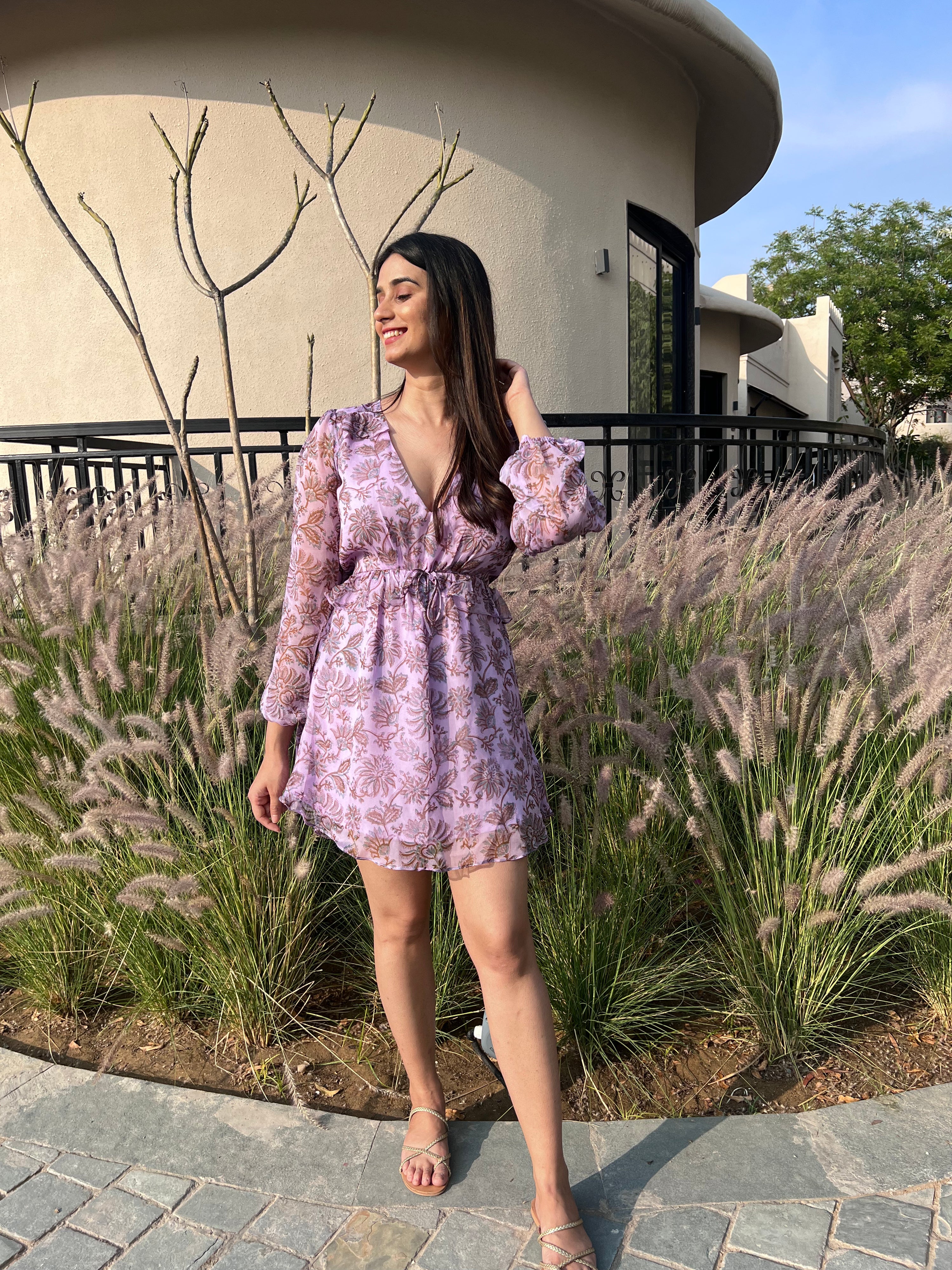 Lavender Summer Mini Dress