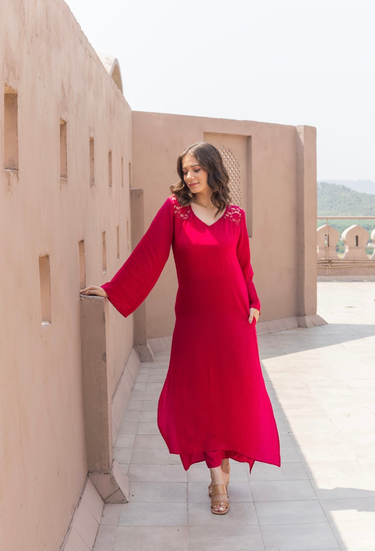 Dania Long Kurta Set S
